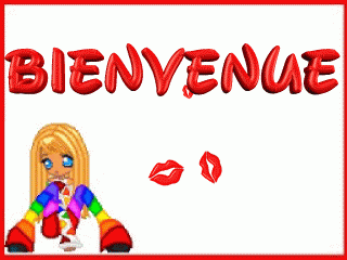 Gif animé bienvenue fille